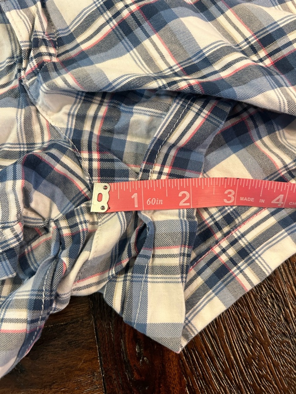 Hollister Y2K Vintage Low Rise Blue Plaid Micro Mini Shorts - Picture 9 of 10
